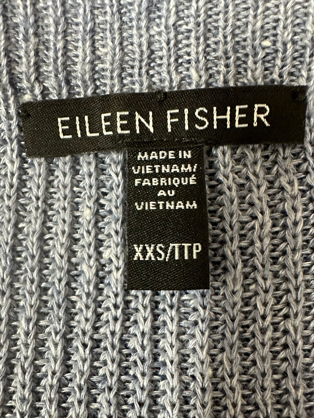 Eileen Fisher Women's 100% Organic Linen Knit Sleeveless Sweater Vest Tank XXS - Picture 5 of 6